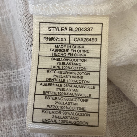 BB Dakota off white cotton top size Small - Picture 6 of 7